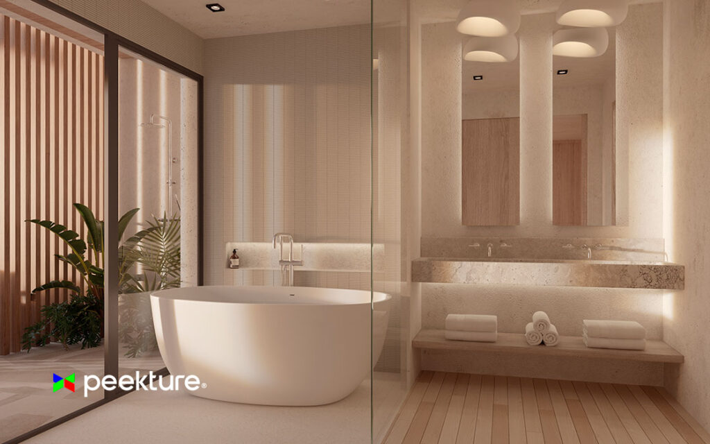 Render Interior WC Peekture Studio